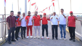 Wakapolda Jambi ikuti  Pemasangan 1.000 Bendera Merah Putih Sambut HUT ke-81 Kemerdekaan RI